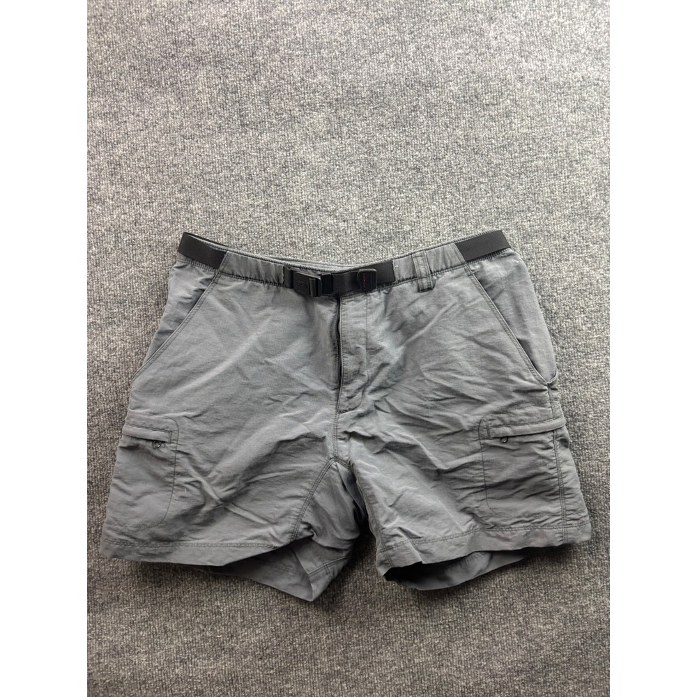 The North Face Hiking Shorts Womens Medium Gray Nylon Belted Cargo Outdoor